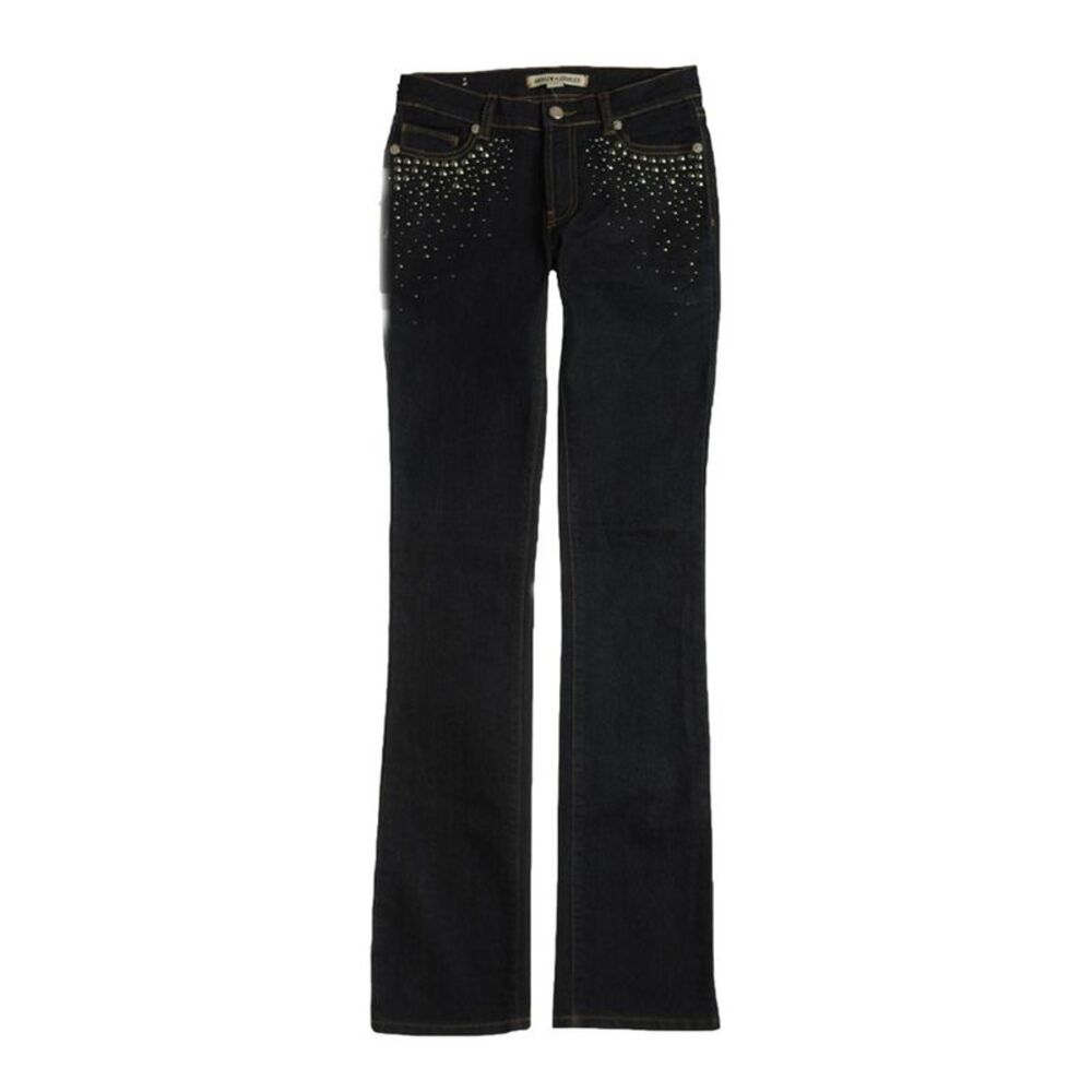 Andrew Charles Womens Backstage Rhinestoned Bootcut Regular Jeans, NWT